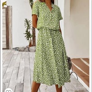 Polka dot midi dress